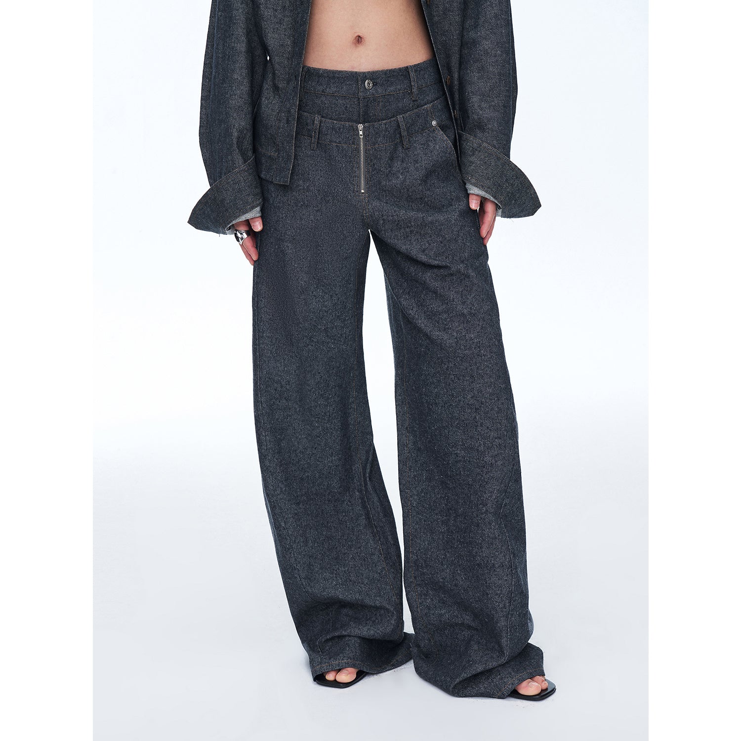 "Berlin Street" Double Waistband Linen Pants