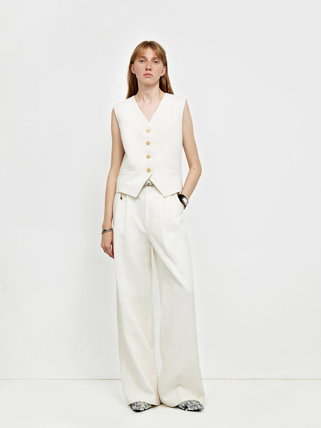 "Diary of an Old Friend" Oversized Suit Vest Set