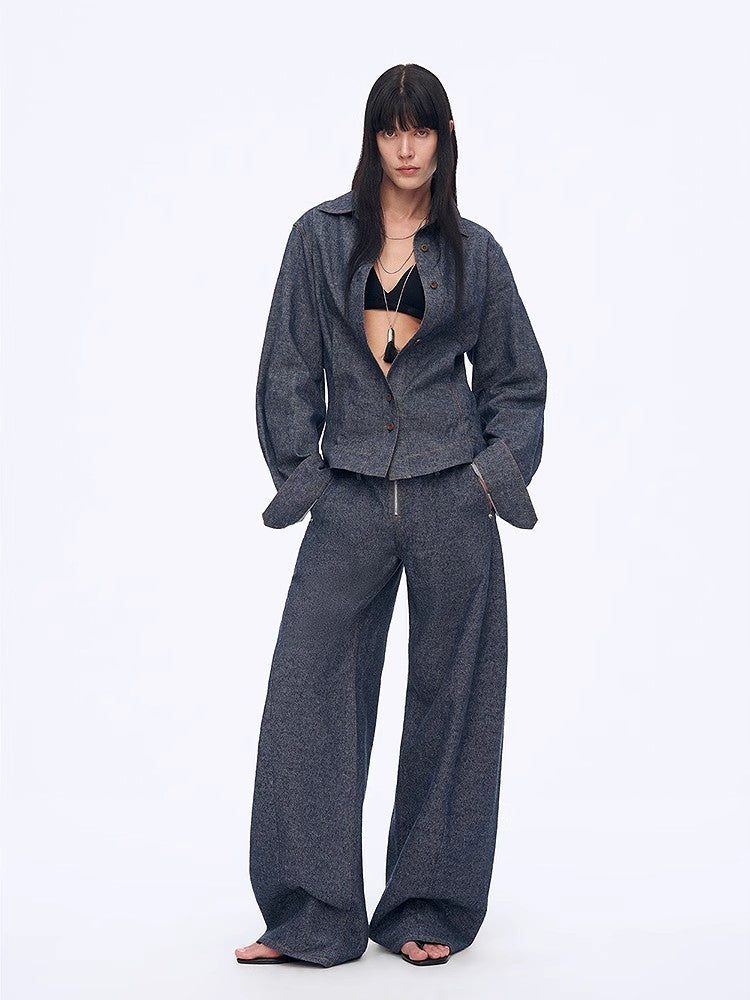 "Berlin Street" Double Waistband Linen Pants