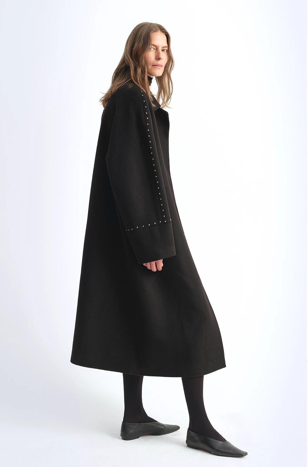 "Dream of Champs Elysees" Riveted Lapel Wool Coat