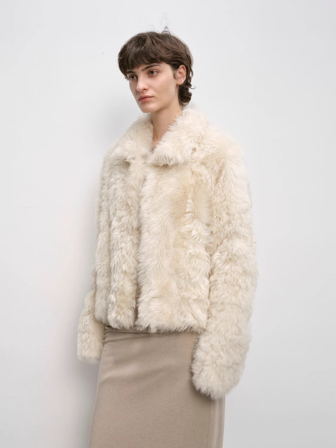 "Blackmoon Berlin" Soft Wool Sheepskin Coat