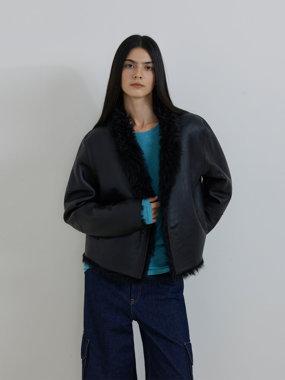"Beethoven's Night" Reversible Double-sided Tuscany Sheepskin Coat