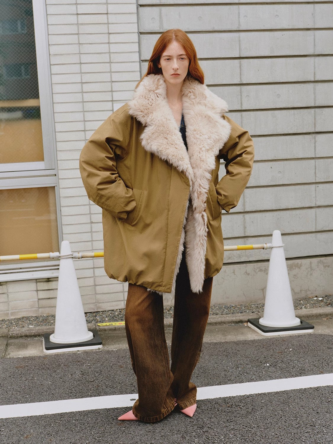 "Modern Introduction" Detachable Toka Fur Collar Fur Parka Coat