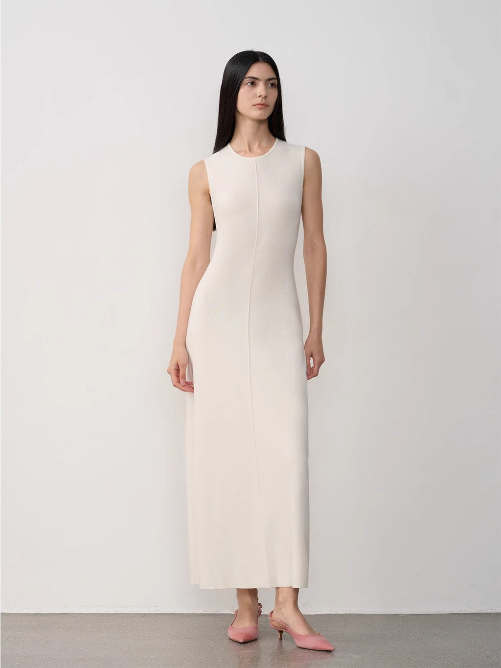 "Island Letters" Baslan Merino Wool Knit Dress