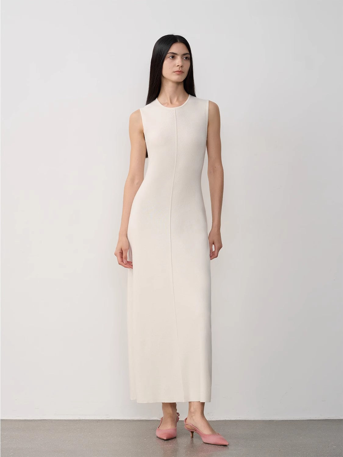 "Island Letters" Baslan Merino Wool Knit Dress