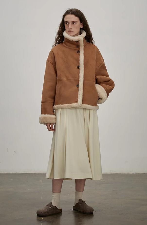 "Makino Traveler" Reversible Motorcycle Shearling Jacket