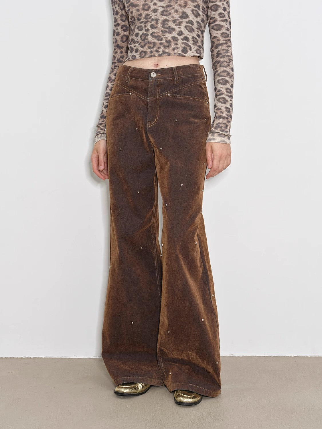 "Black Coffee" Retro Mid-Low Rise Jeans