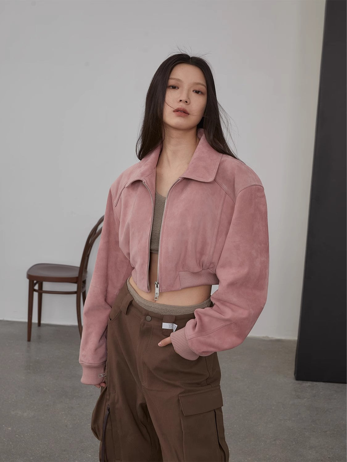 "Witch Game" Sheep Leather Short Jacket