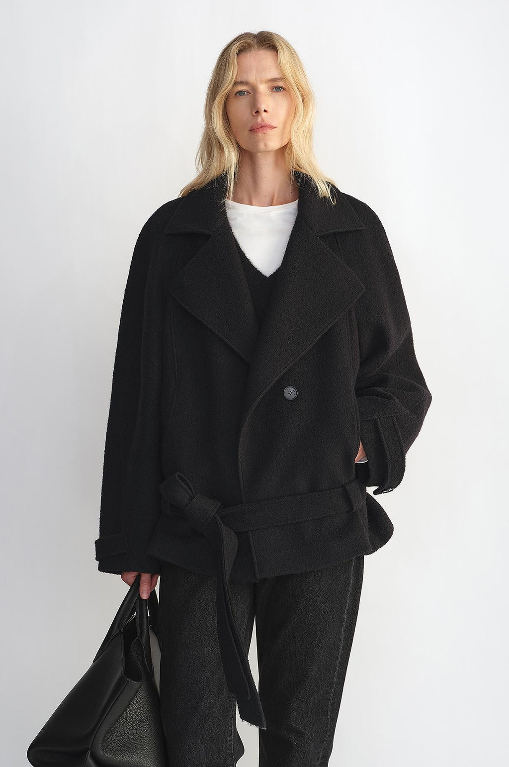 "Warm Cocoon" Italian Wool Short Coat
