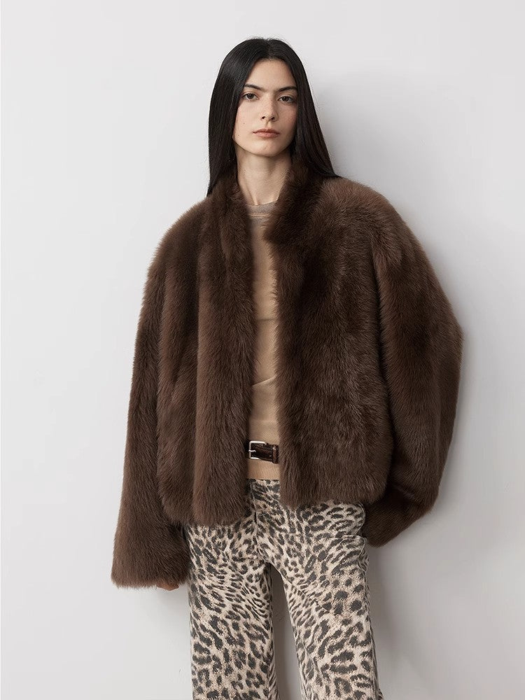 Drop Shoulder Tuscan Wool Sheepskin Jacket