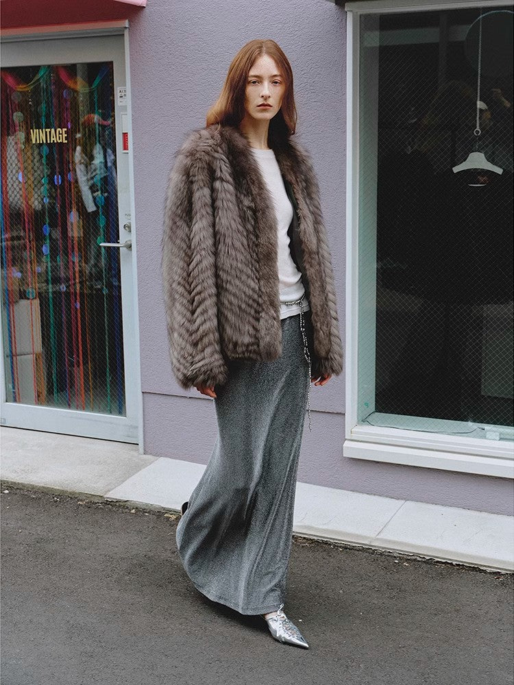 "Polar Night Star" Fox Fur Coat