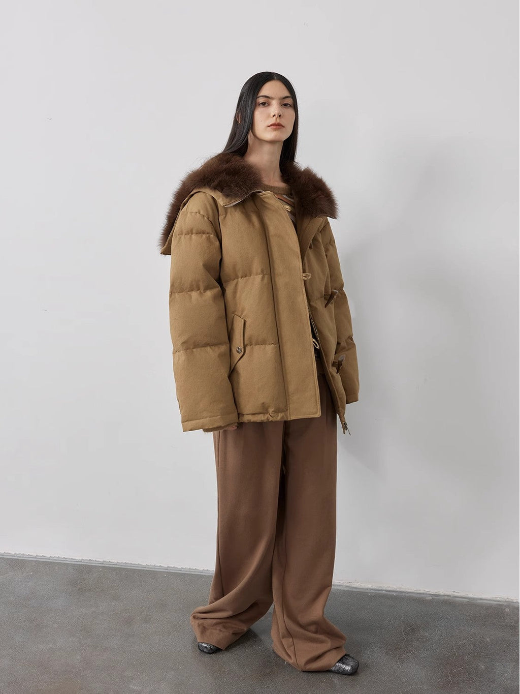 “Street Badge” Fox Fur Down Parka