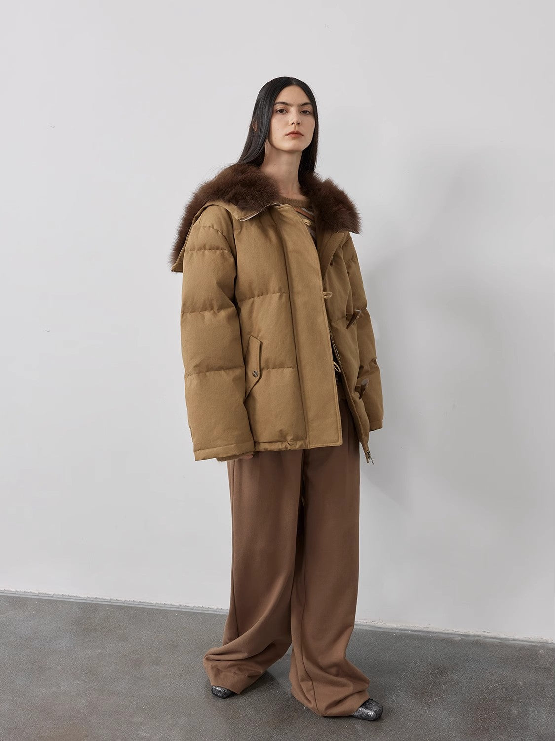 “Street Badge” Fox Fur Down Parka