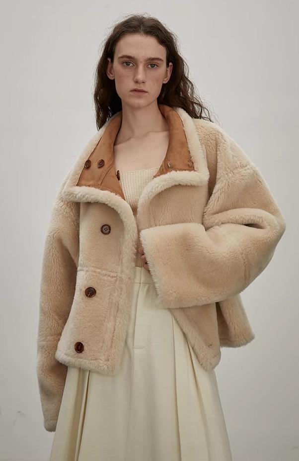 "Makino Traveler" Reversible Motorcycle Shearling Jacket