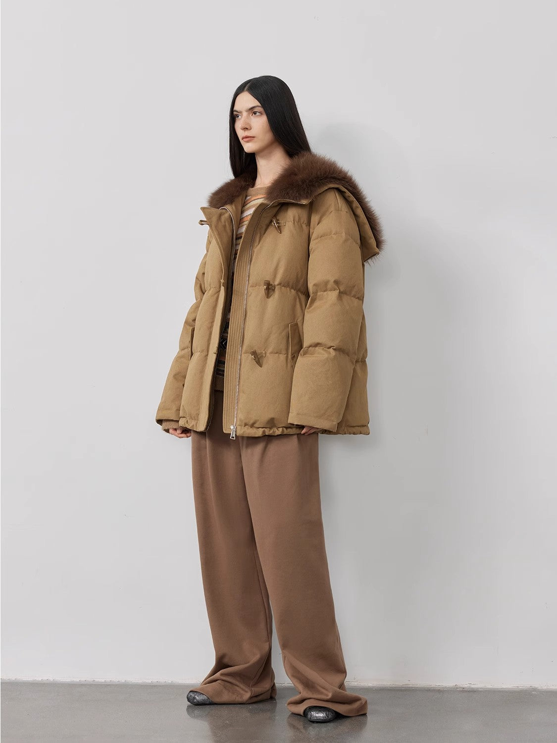 “Street Badge” Fox Fur Down Parka