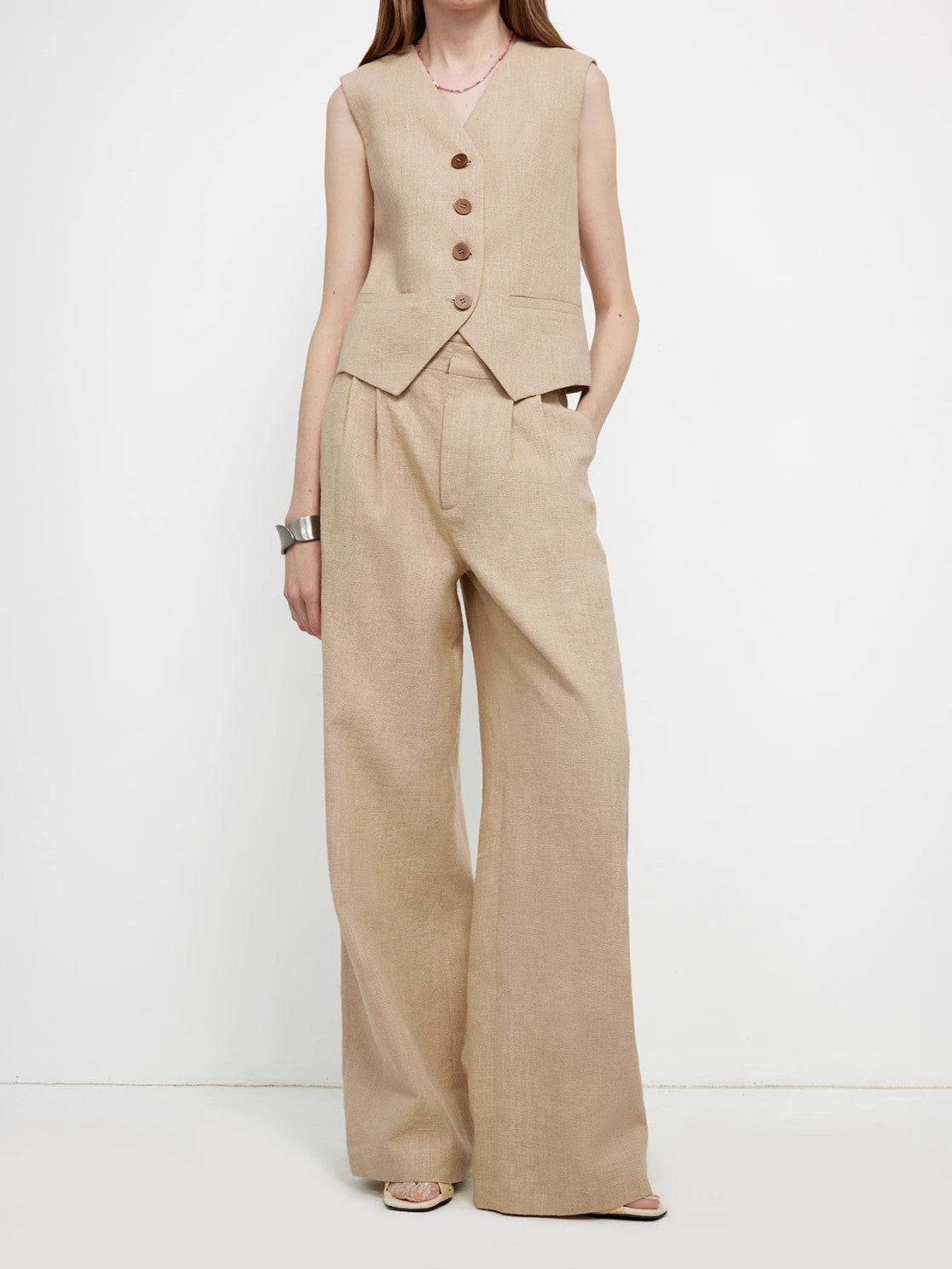 "Diary of an Old Friend" Oversized Suit Vest Set