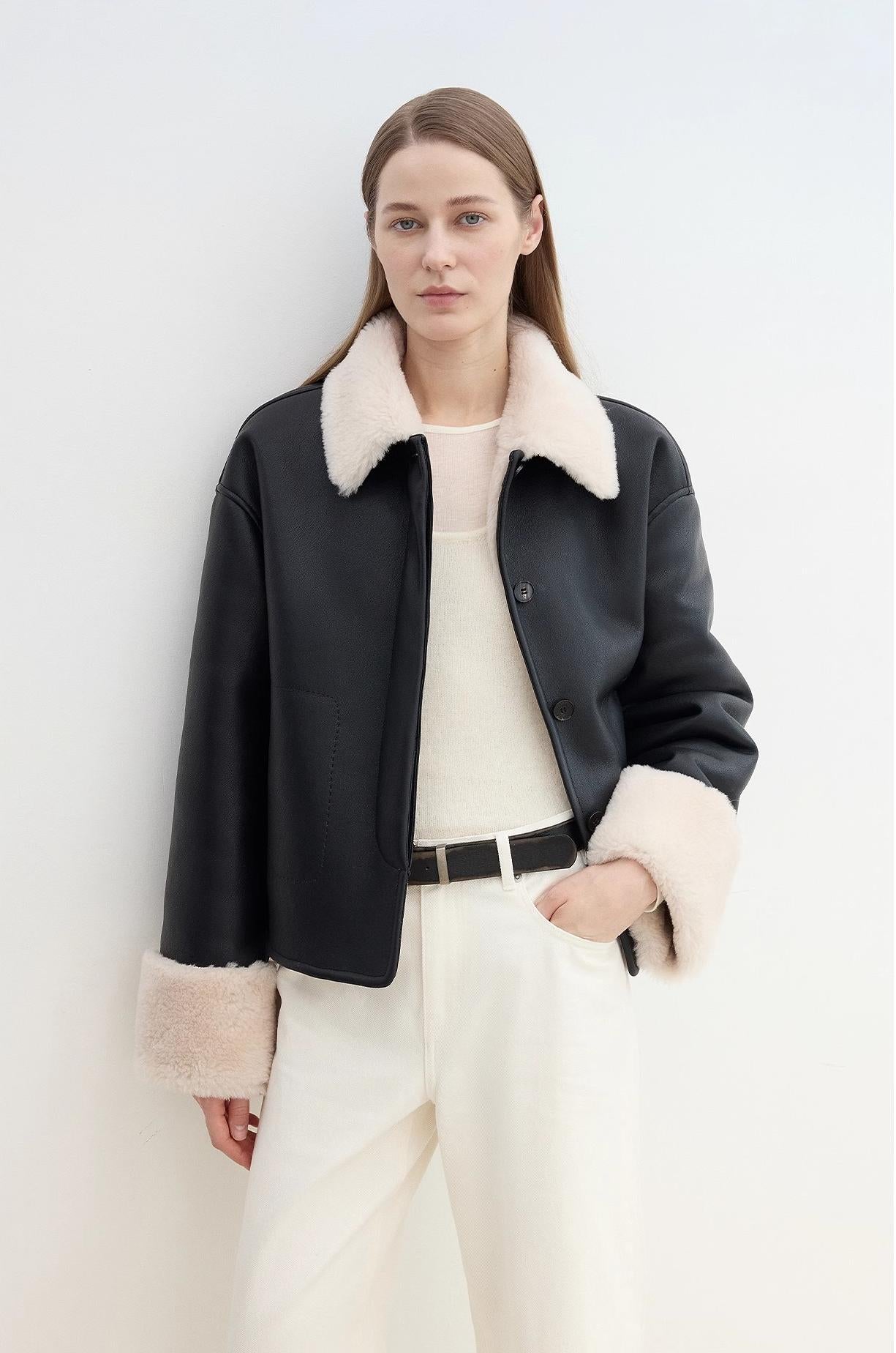 Sweet Latte Shearling Jacket