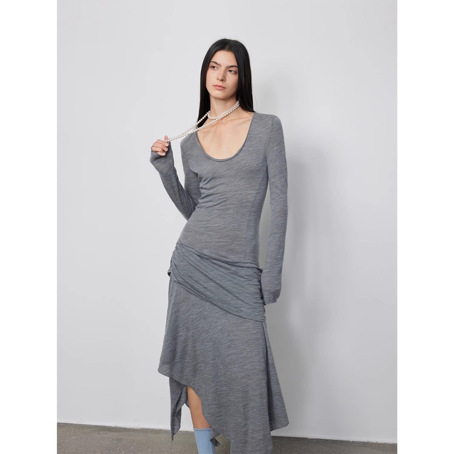 "Dreamy Ball" Irregular Hem Long