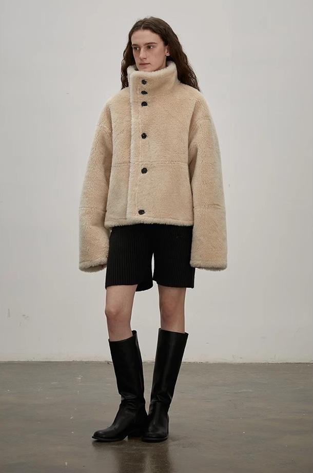 "Makino Traveler" Reversible Motorcycle Shearling Jacket