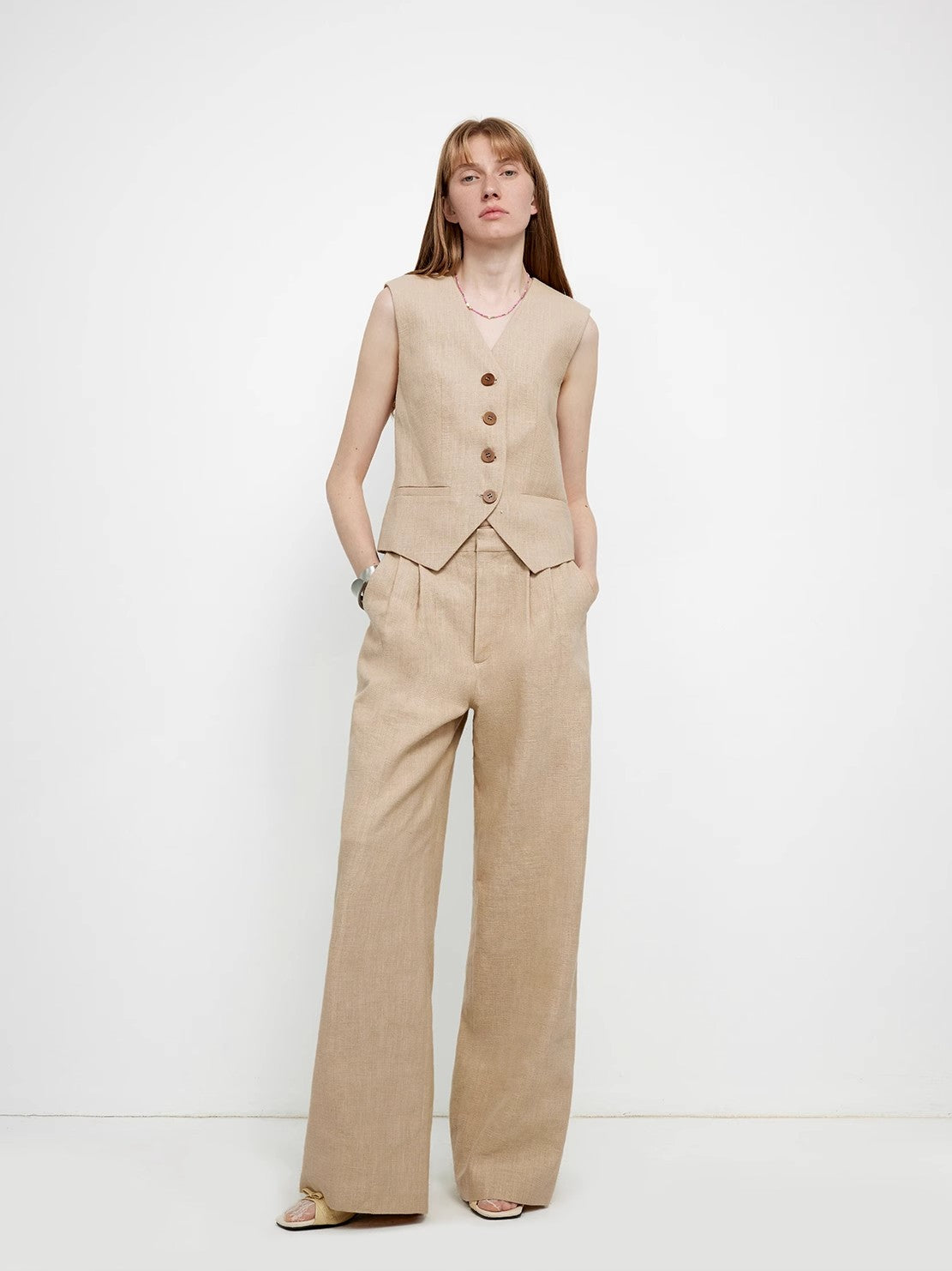 "Diary of an Old Friend" Oversized Suit Vest Set