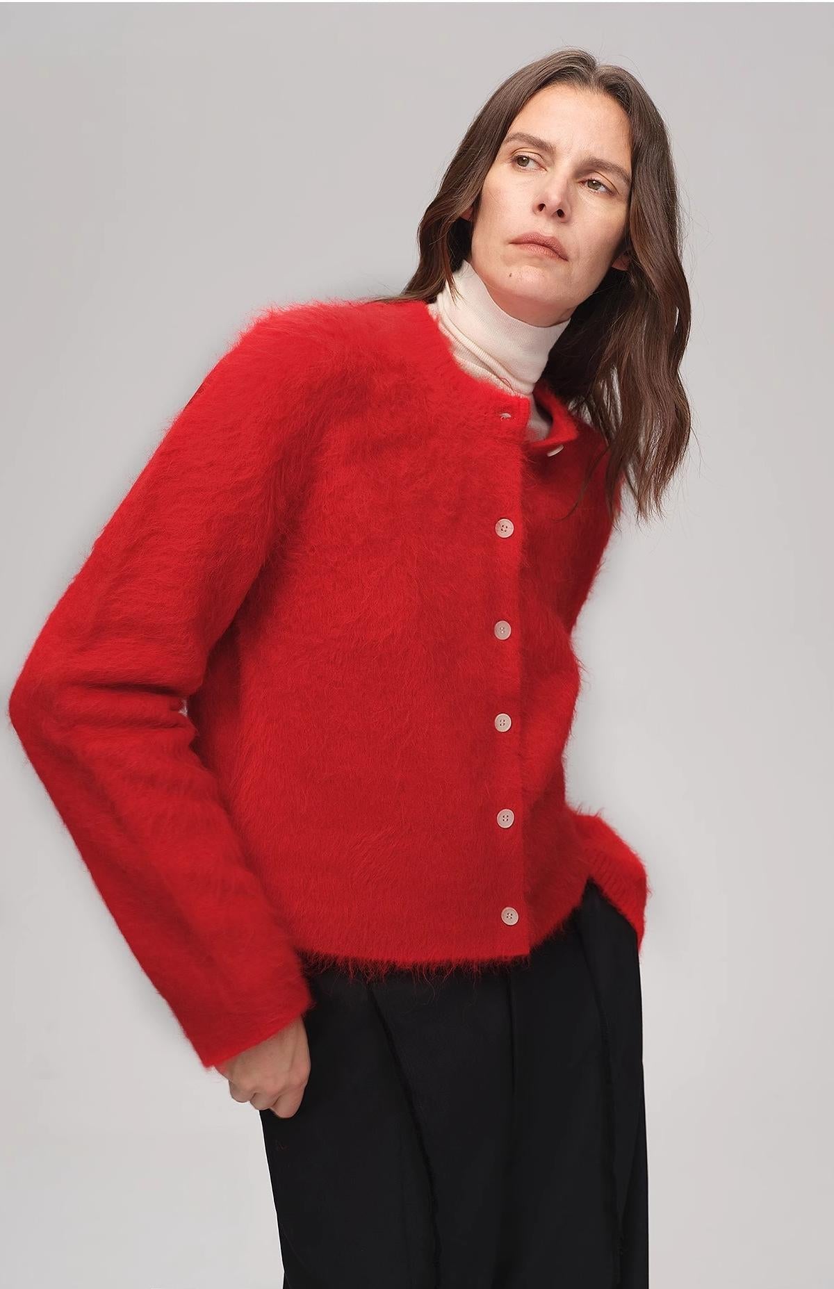 Albaca Alpaca Straight Cardigan