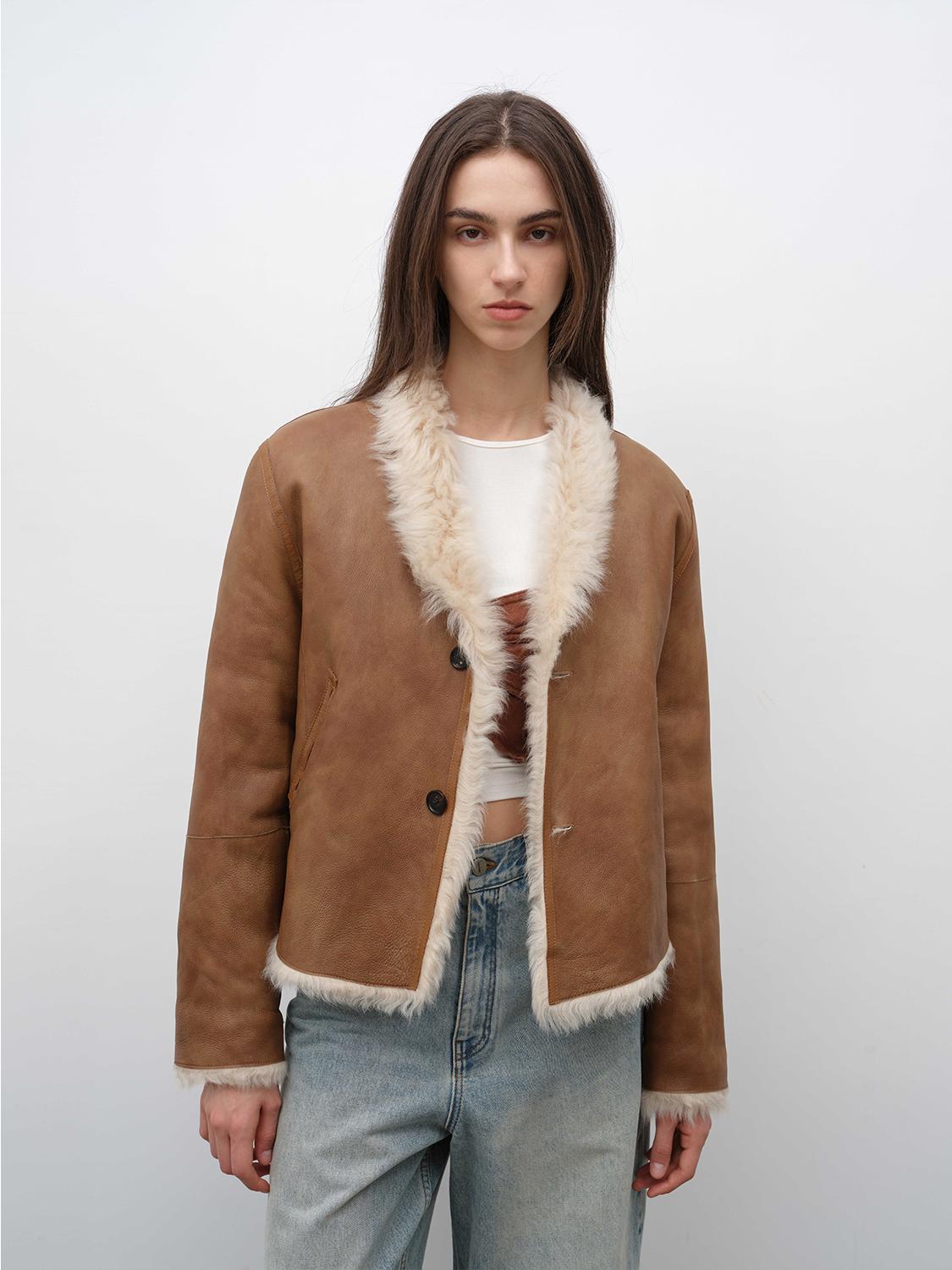 "Beethoven's Night" Reversible Double-sided Tuscany Sheepskin Coat