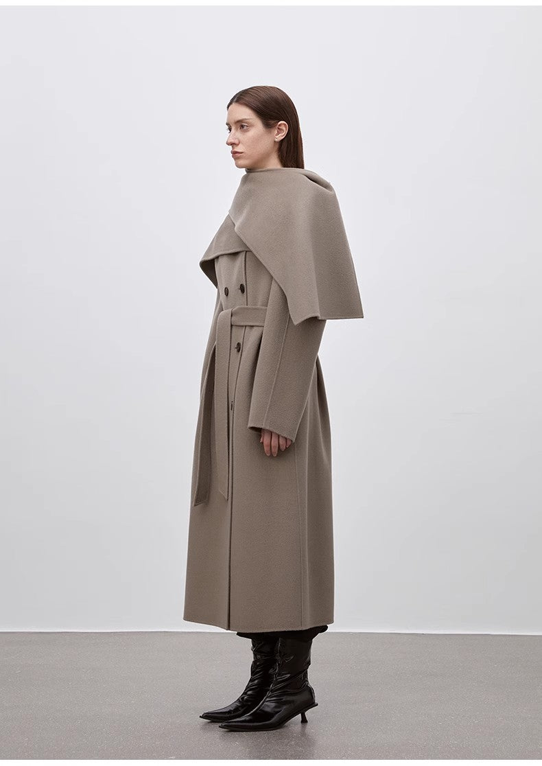 "Assassin's Creed" Detachable Scarf Collar, Woolen Coat