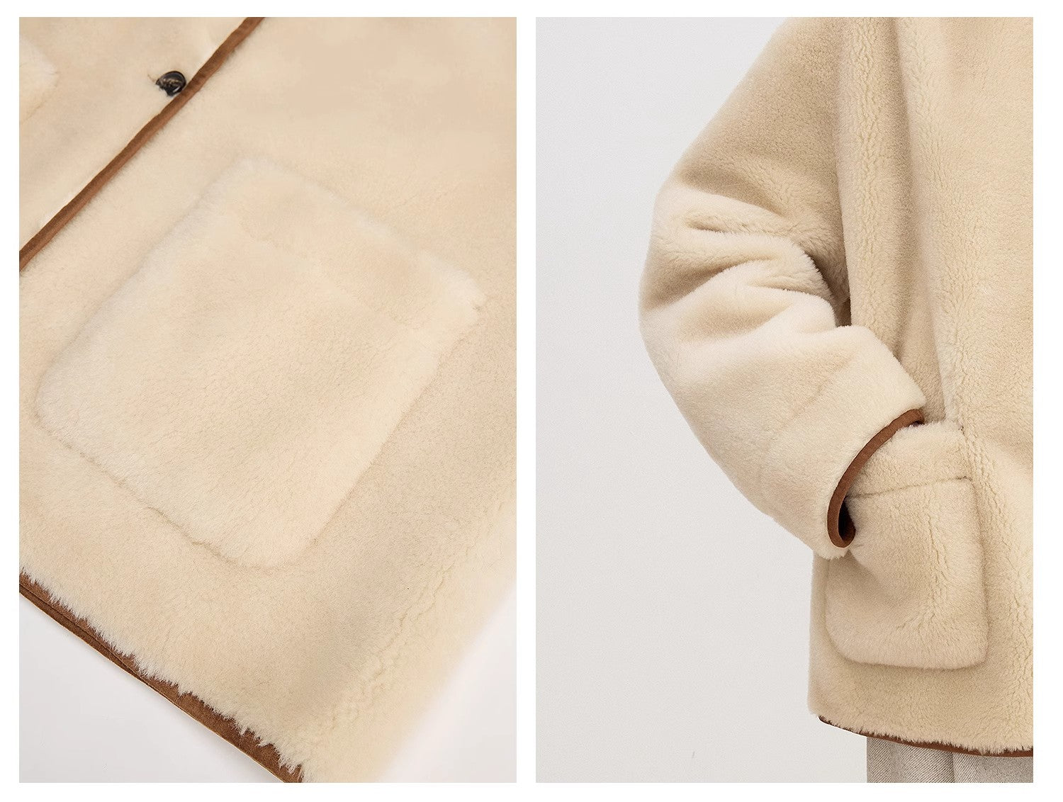 "Winter Concerto" Wool-Suede Shearling Coat