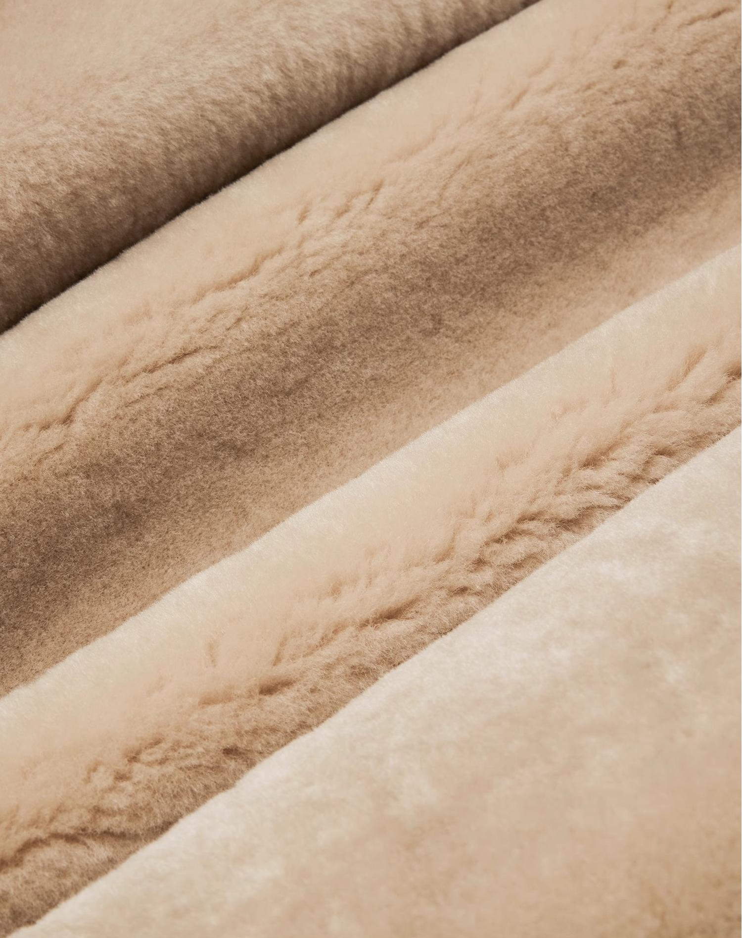 "Retro Time" Merino Round Neck Sheepskin Jacket