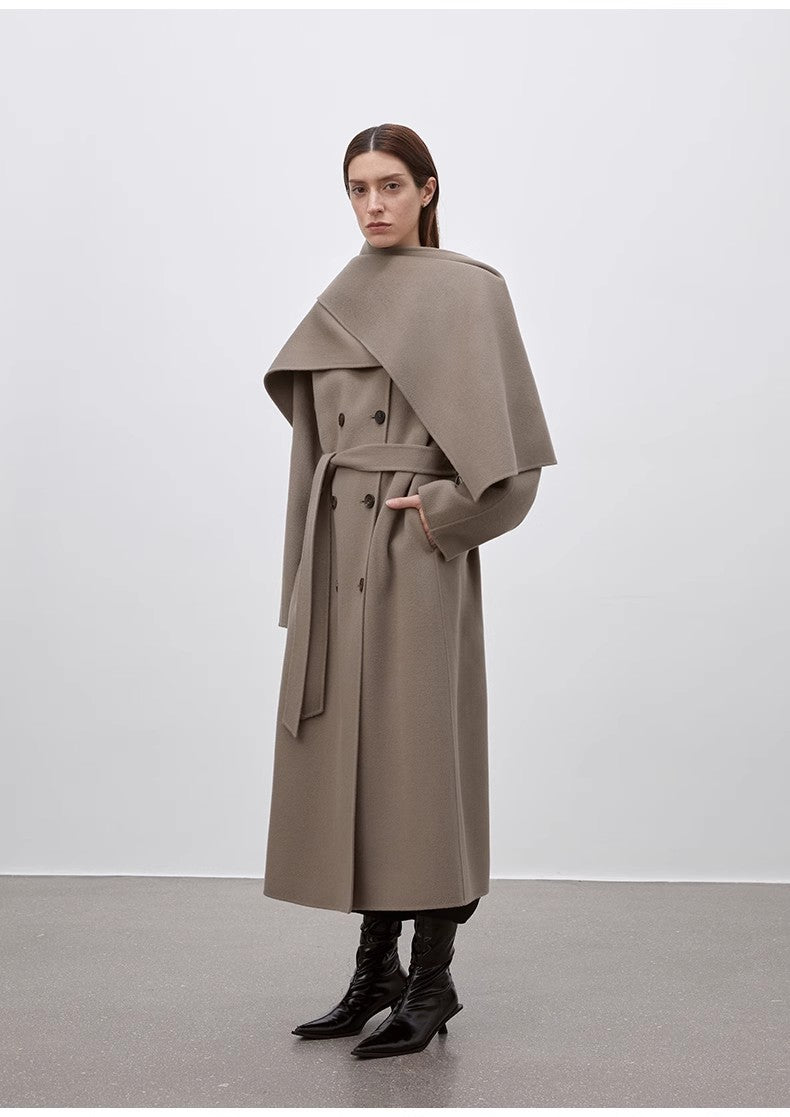 "Assassin's Creed" Detachable Scarf Collar, Woolen Coat