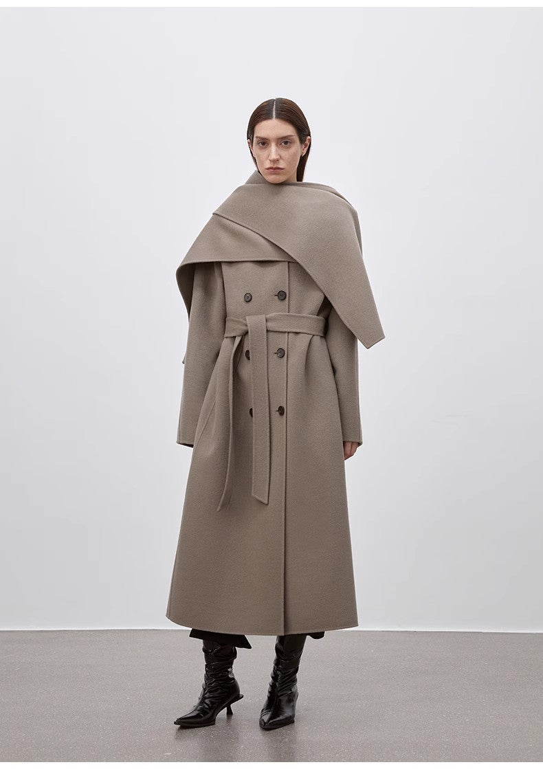 "Assassin's Creed" Detachable Scarf Collar, Woolen Coat
