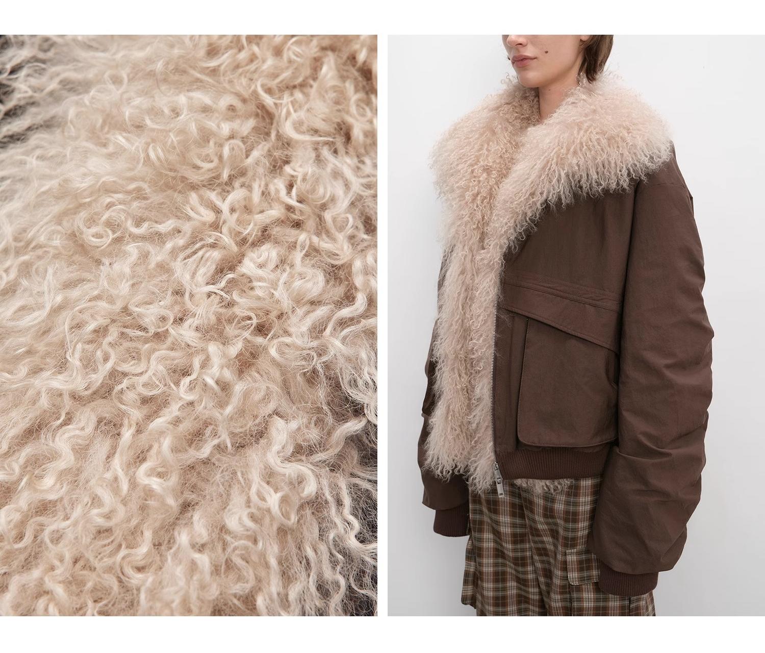 "Winter is coming" Waterproof Detachable Wool Collar Short Parka