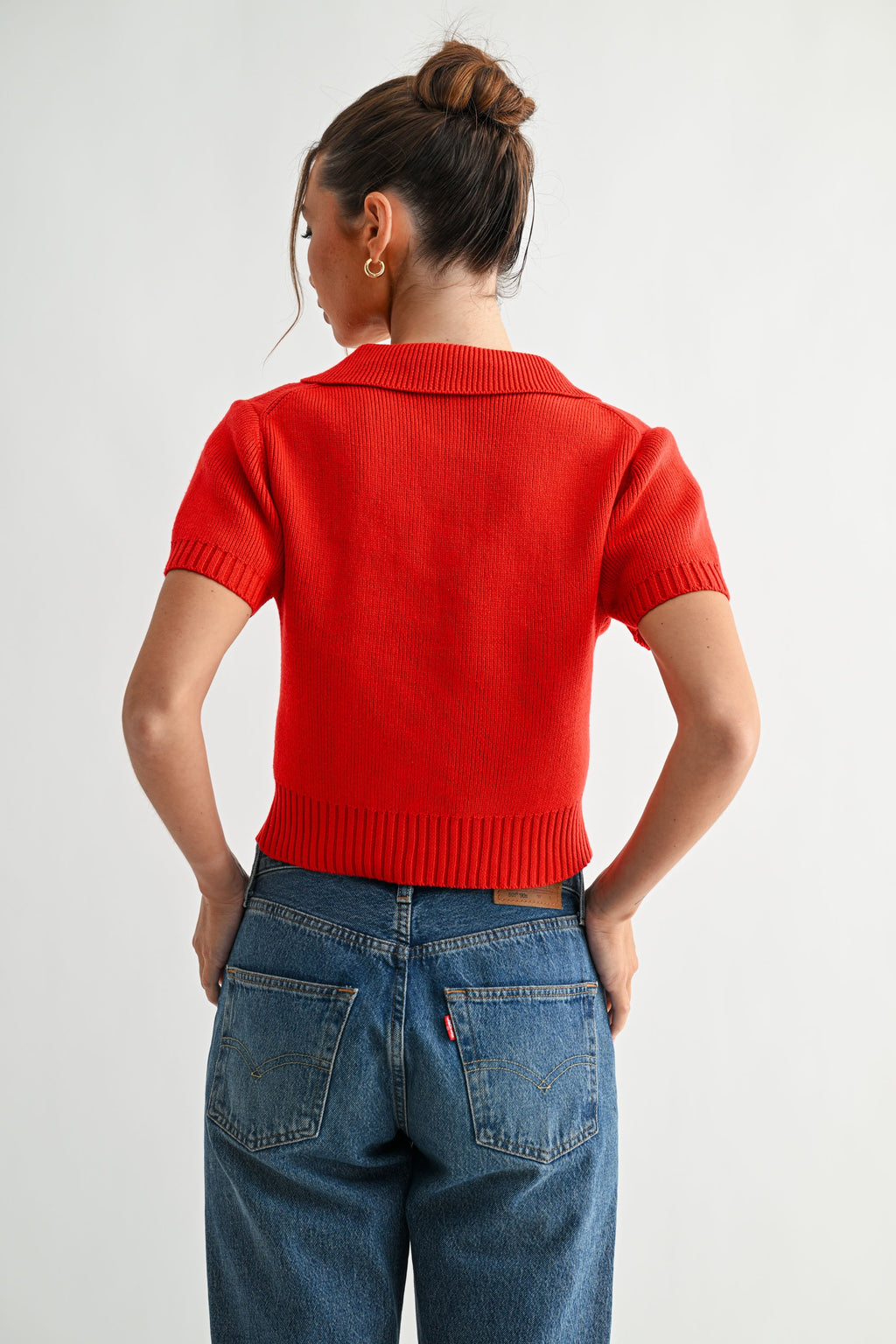 Bow-tie Front Knit Top