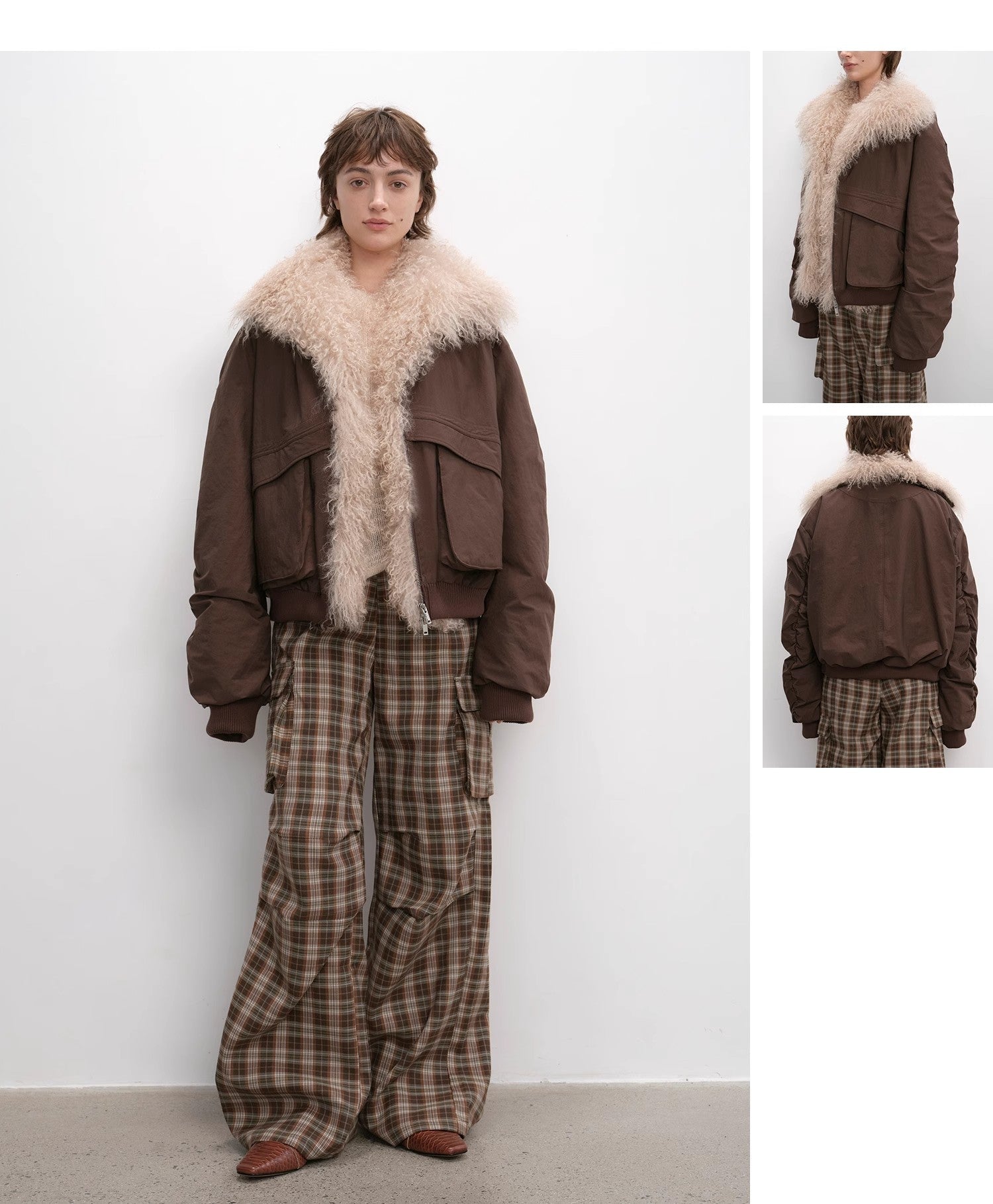 "Winter is coming" Waterproof Detachable Wool Collar Short Parka