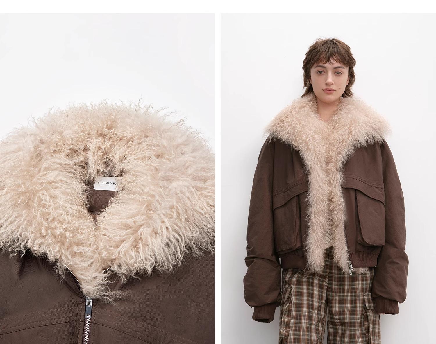 "Winter is coming" Waterproof Detachable Wool Collar Short Parka