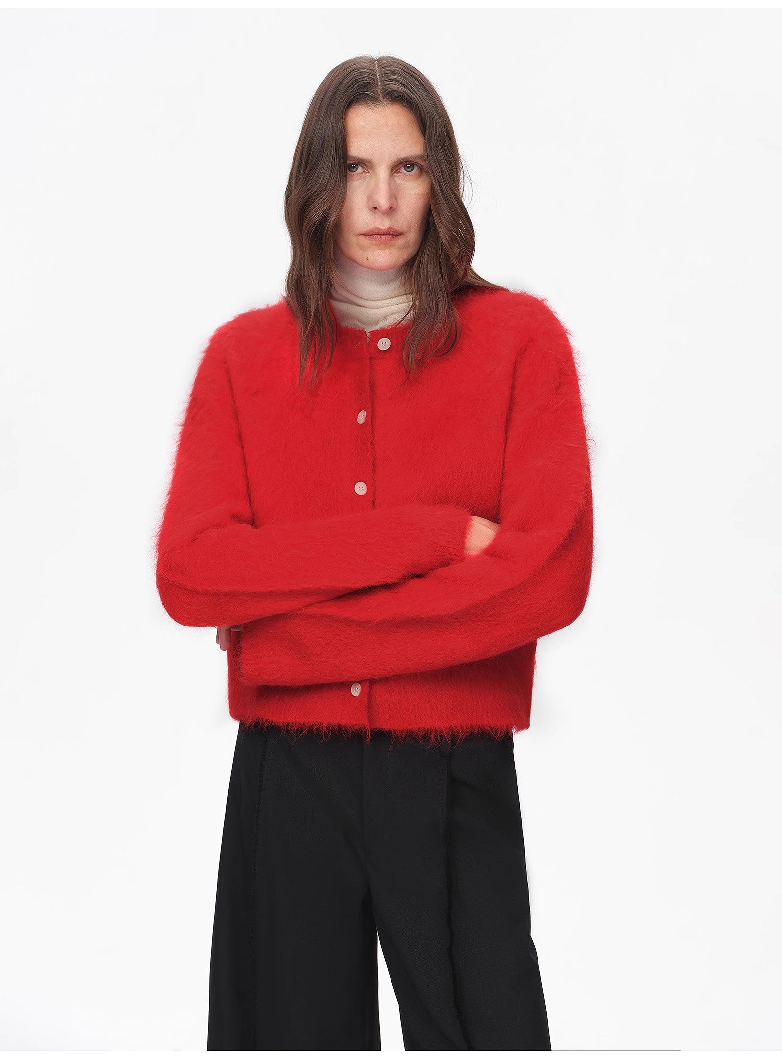 Albaca Alpaca Straight Cardigan