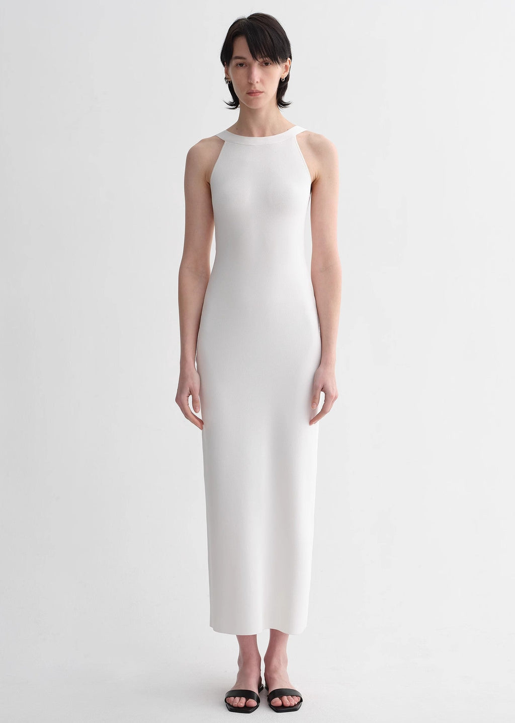 Silk Blended U-Neck Dress