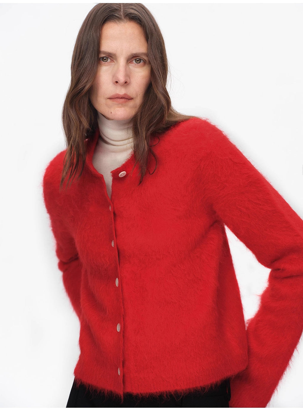 Albaca Alpaca Straight Cardigan