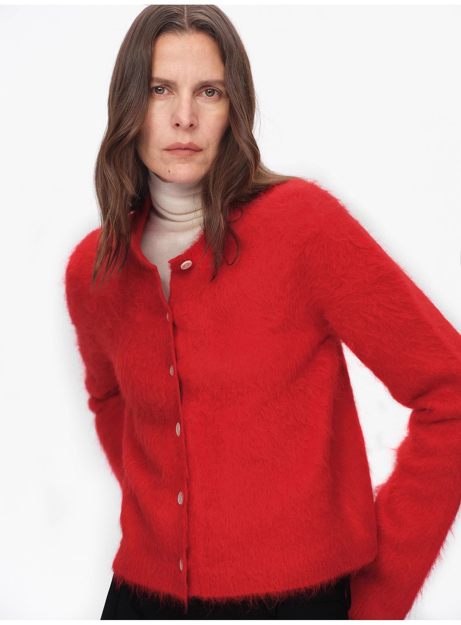 Albaca Alpaca Straight Cardigan