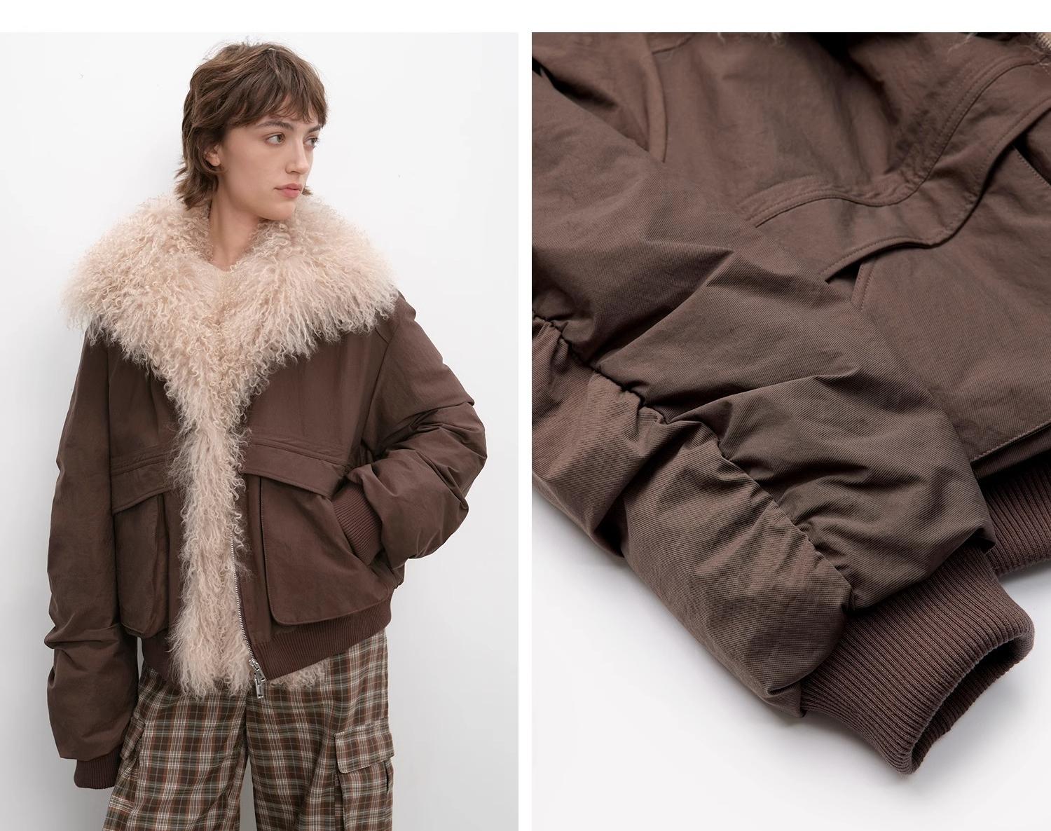 "Winter is coming" Waterproof Detachable Wool Collar Short Parka