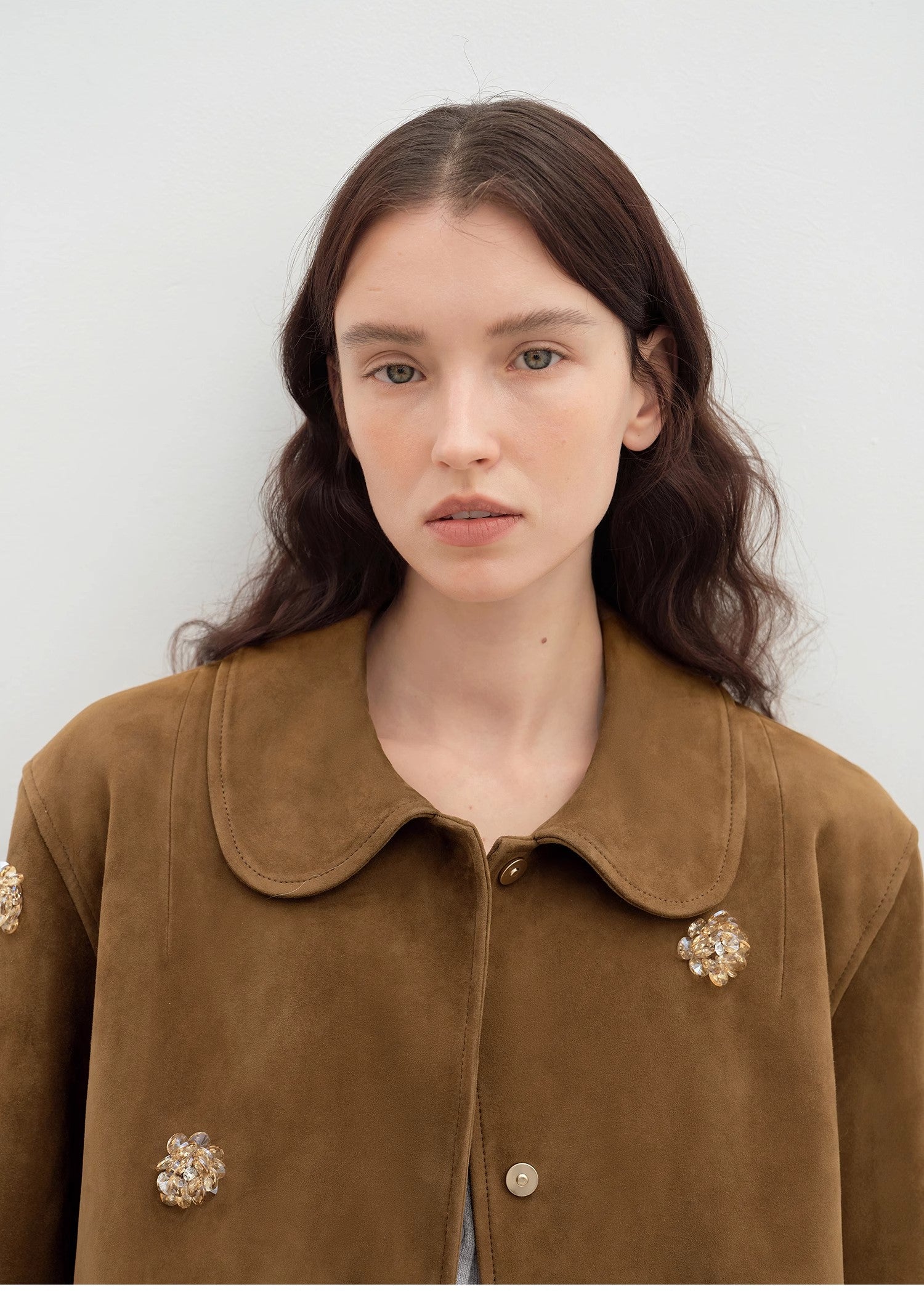 "Velour" Beaded Suede Leather Jacket