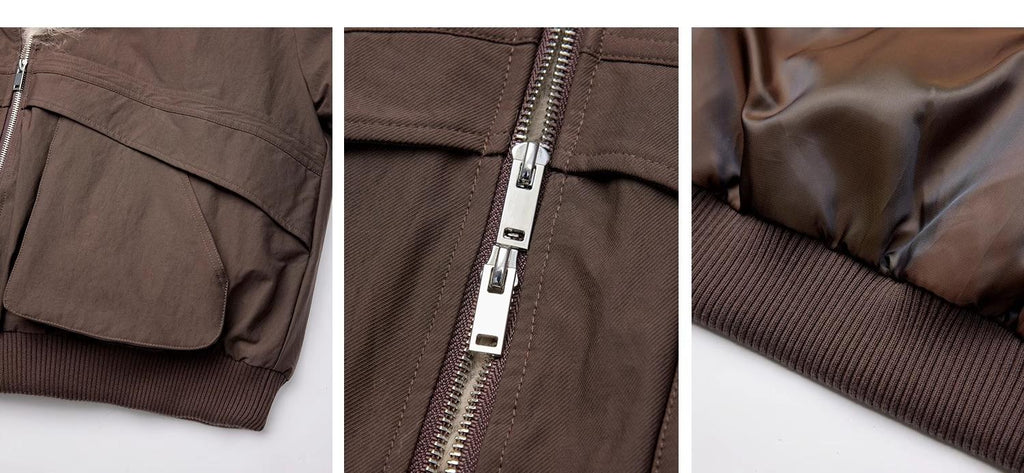 "Winter is coming" Waterproof Detachable Wool Collar Short Parka