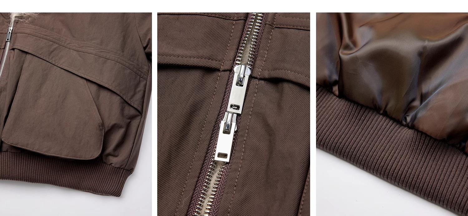 "Winter is coming" Waterproof Detachable Wool Collar Short Parka
