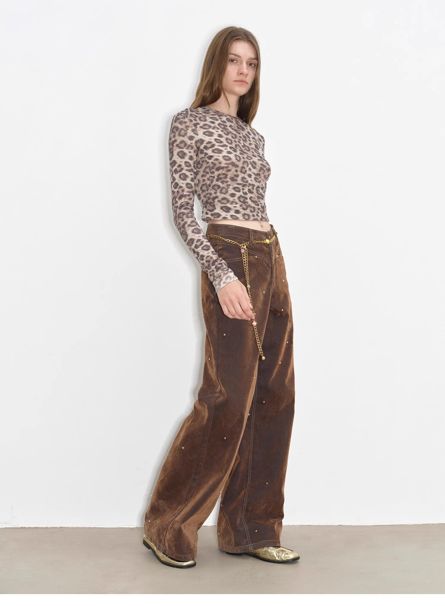 "Black Coffee" Retro Mid-Low Rise Jeans