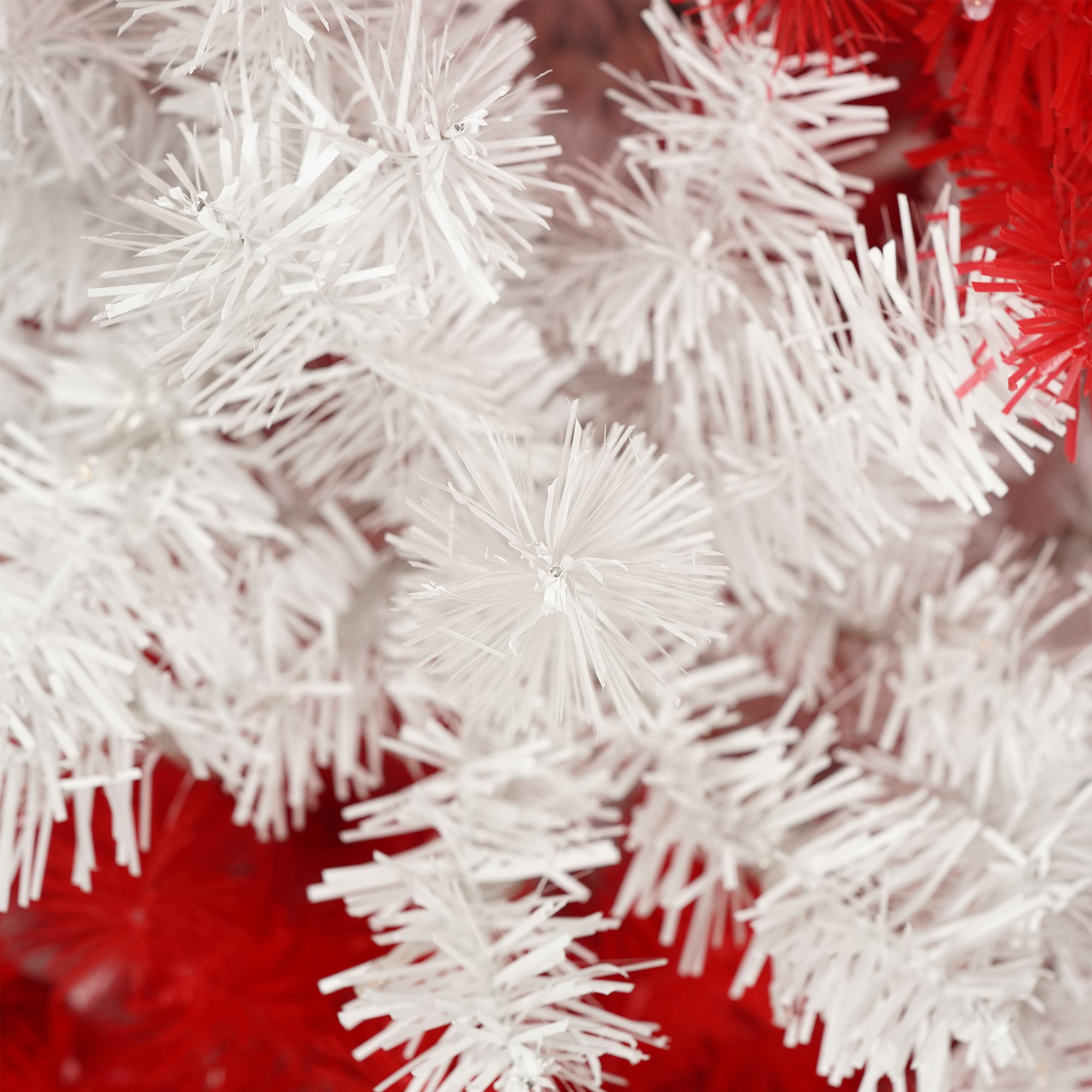 6ft Candy Cane Artificial Christmas Tree with 300 LED Lights – Red & White Holiday Tree with 904 Branch Tips and Metal Stand