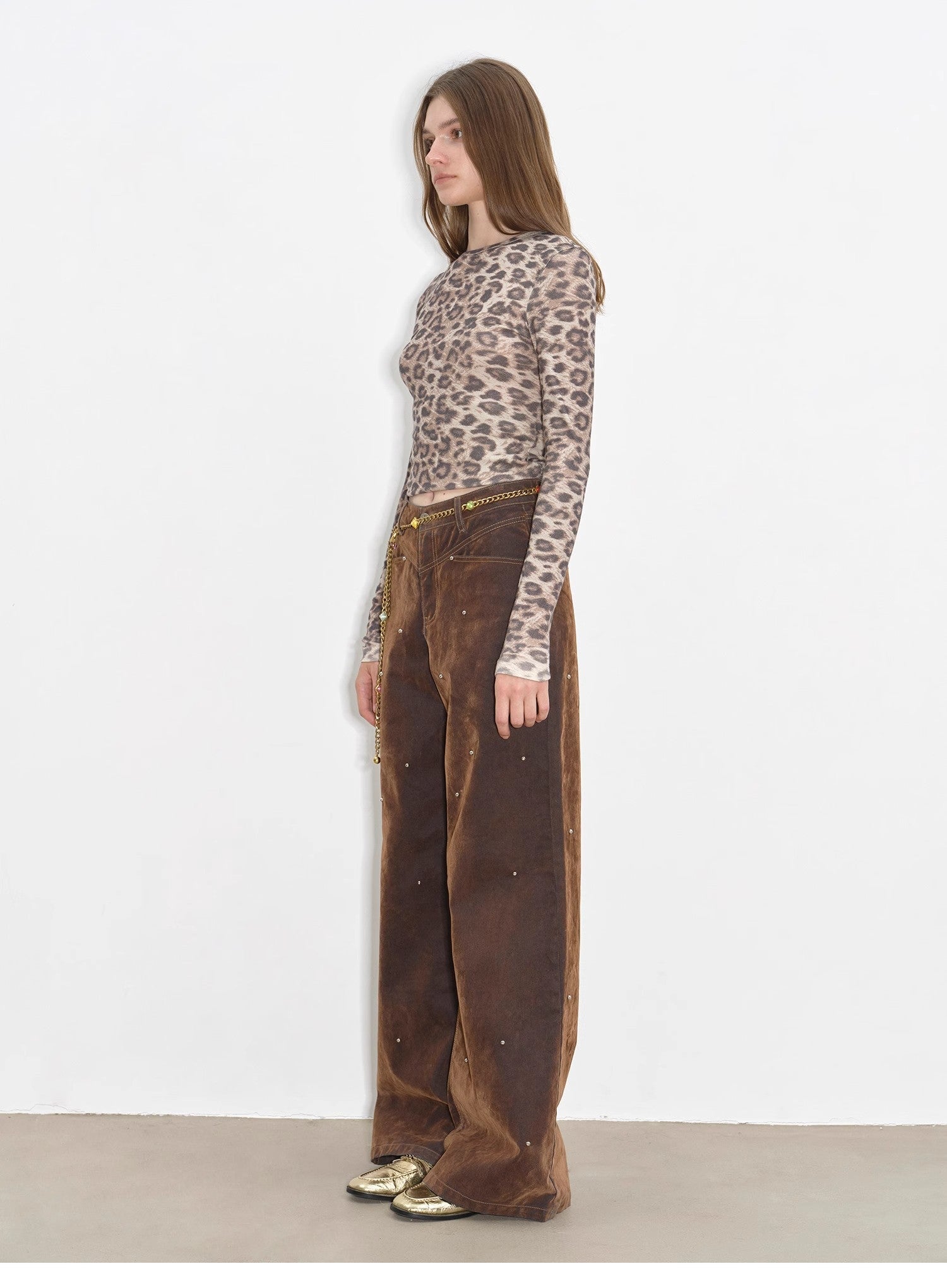 "Black Coffee" Retro Mid-Low Rise Jeans