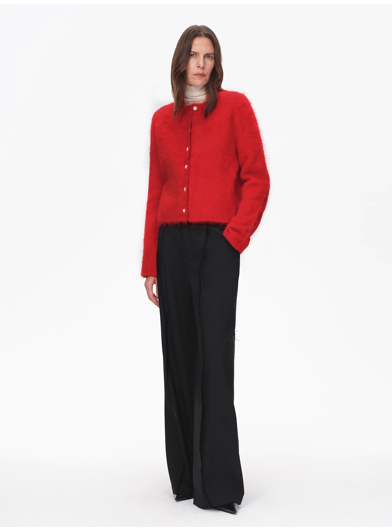 Albaca Alpaca Straight Cardigan