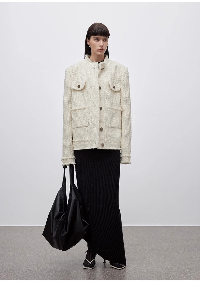 Heavy Wool Edged Fragrant Style Jacket