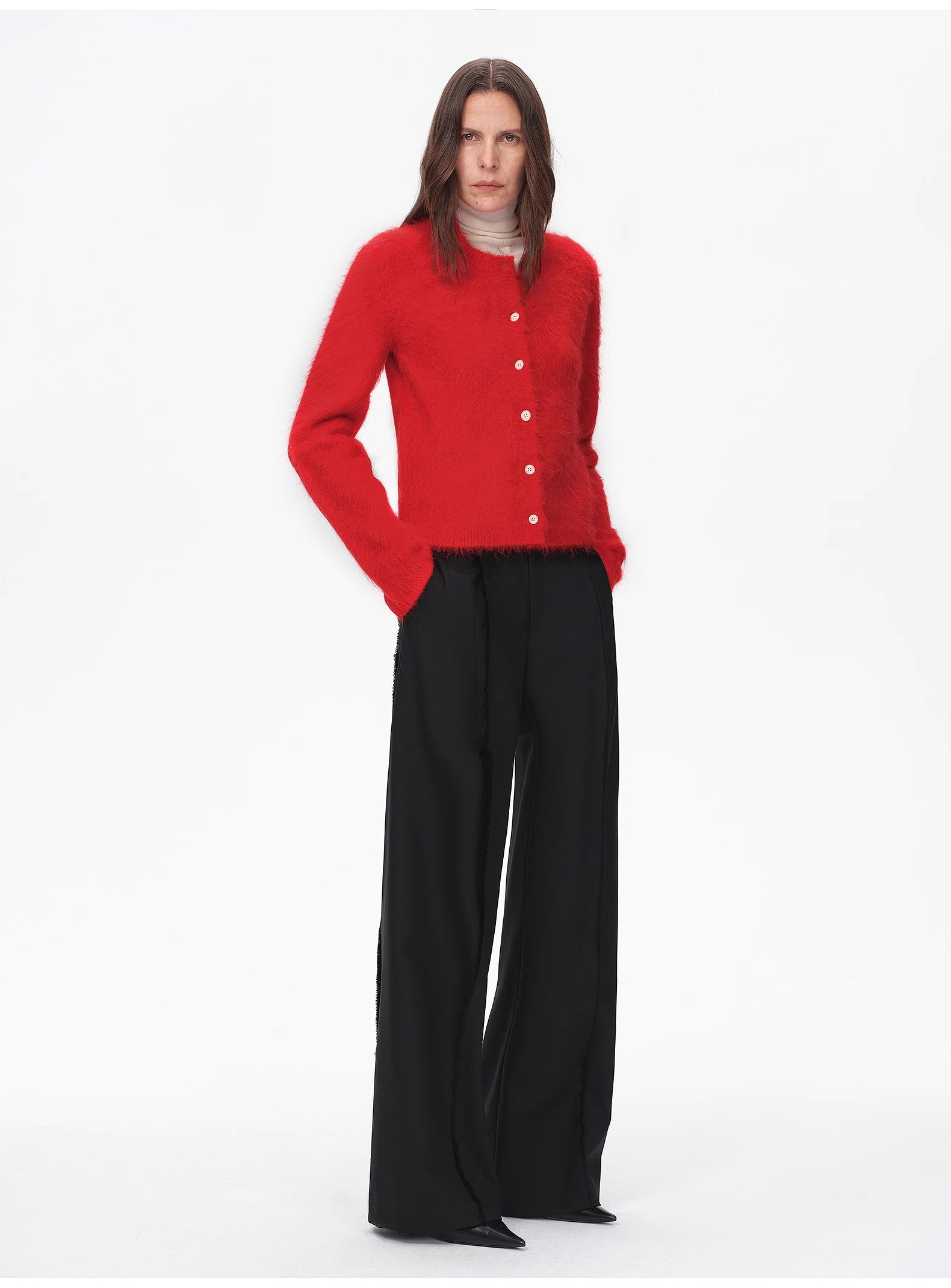 Albaca Alpaca Straight Cardigan