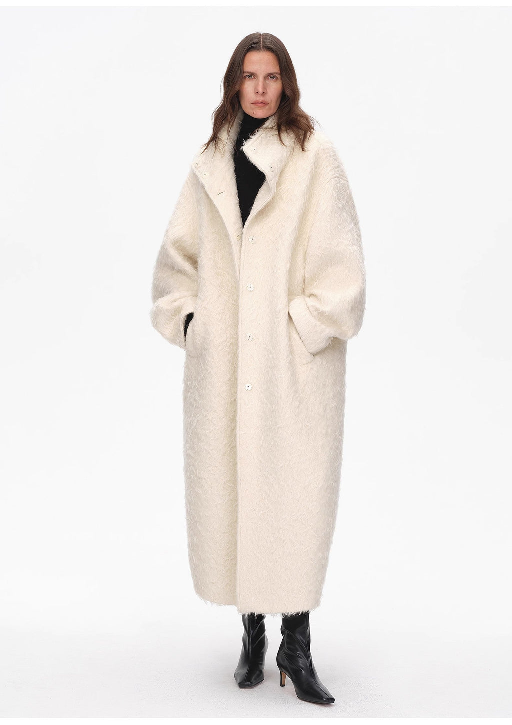 "Song of Snowland" Loose Woolen Coat